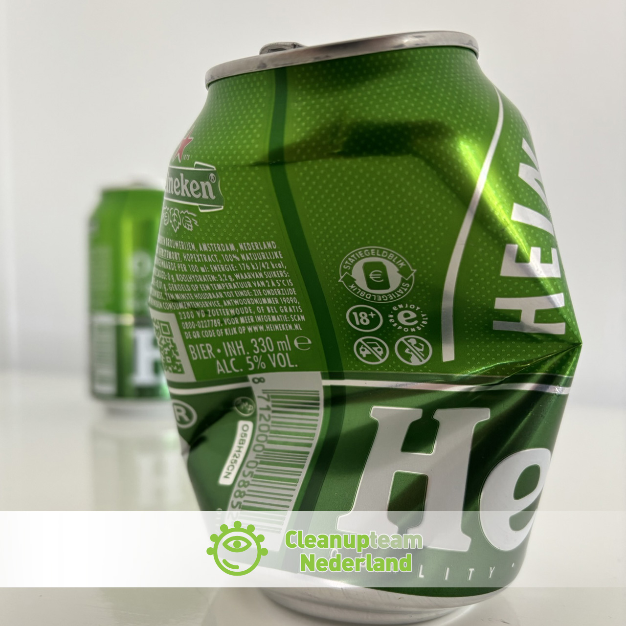 Poen Door Doen : Heinekenblikje gedeukt
